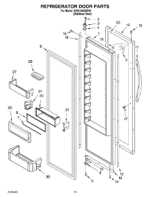 10 - Refrigerator Door Parts parts for Kitchenaid Refrigerator KSSC36QMS00 from AppliancePartsPros.com