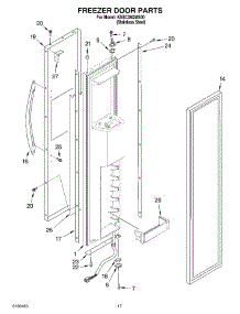 11 - Freezer Door Parts parts for Kitchenaid Refrigerator KSSC36QMS00 from AppliancePartsPros.com