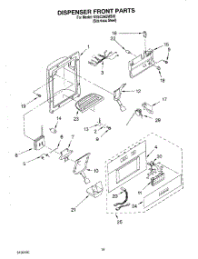 12 - Dispenser And Front Parts parts for Kitchenaid Refrigerator KSSC36QMS00 from AppliancePartsPros.com