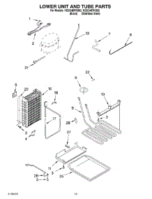 12 - Lower Unit And Tube Parts parts for Kitchenaid Refrigerator KSSC48FKS02 from AppliancePartsPros.com