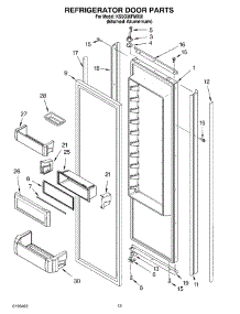 09 - Refrigerator Door Parts parts for Kitchenaid Refrigerator KSSO36FMX00 from AppliancePartsPros.com