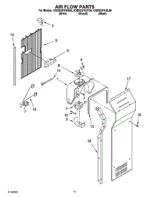 10 - Air Flow Parts parts for Kitchenaid Refrigerator KSBS25FKBL00 from AppliancePartsPros.com