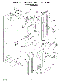 08 - Freezer Liner And Air Flow Parts parts for Kitchenaid Refrigerator KSSC42QKS02 from AppliancePartsPros.com