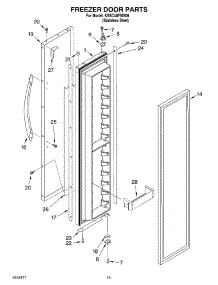 10 - Freezer Door Parts parts for Kitchenaid Refrigerator KSSC48FMS00 from AppliancePartsPros.com