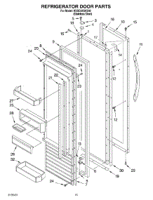 10 - Refrigerator Door Parts parts for Kitchenaid Refrigerator KSSC42QKS02 from AppliancePartsPros.com