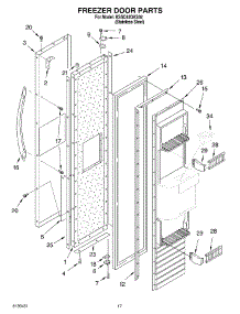 11 - Freezer Door Parts parts for Kitchenaid Refrigerator KSSC42QKS02 from AppliancePartsPros.com