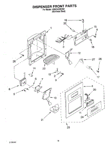 12 - Dispenser And Front Parts parts for Kitchenaid Refrigerator KSSC42QKS02 from AppliancePartsPros.com