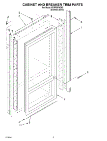 02 - Cabinet And Breaker Trim Parts parts for Kitchenaid Refrigerator KBRP36FKS02 from AppliancePartsPros.com