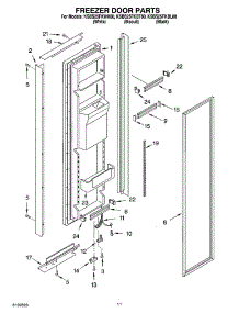 07 - Freezer Door Parts parts for Kitchenaid Refrigerator KSBS25FKBT00 from AppliancePartsPros.com