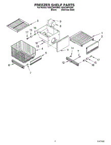 03 - Freezer Shelf parts for Kitchenaid Refrigerator KSSC36FKB00 from AppliancePartsPros.com