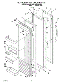 09 - Refrigerator Door parts for Kitchenaid Refrigerator KSSC36FKB00 from AppliancePartsPros.com