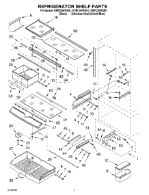 05 - Refrigerator Shelf parts for Kitchenaid Refrigerator KBRC36FKS01 from AppliancePartsPros.com