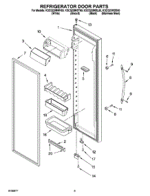 06 - Refrigerator Door Parts parts for Kitchenaid Refrigerator KSCS25INWH00 from AppliancePartsPros.com