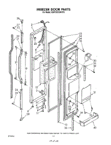 07 - Freezer Door parts for Kitchenaid Refrigerator KSRF26DSWHY0 from AppliancePartsPros.com
