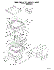03 - Refrigerator Shelf Parts parts for Kitchenaid Refrigerator KSBP25FKSS02 from AppliancePartsPros.com