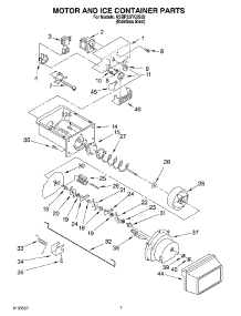 05 - Motor And Ice Container Parts parts for Kitchenaid Refrigerator KSBP25FKSS02 from AppliancePartsPros.com