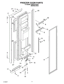 07 - Freezer Door Parts parts for Kitchenaid Refrigerator KSBP25FKSS02 from AppliancePartsPros.com