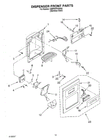 08 - Dispenser Front Parts parts for Kitchenaid Refrigerator KSBP25FKSS02 from AppliancePartsPros.com