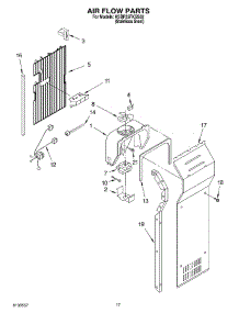 10 - Air Flow Parts parts for Kitchenaid Refrigerator KSBP25FKSS02 from AppliancePartsPros.com