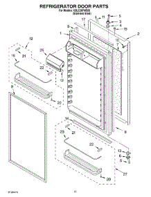 07 - Refrigerator Door Parts parts for Kitchenaid Refrigerator KBLC36FMS00 from AppliancePartsPros.com