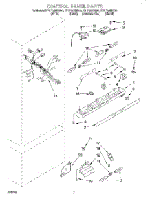 05 - Control Panel parts for Kitchenaid Refrigerator KBLP36MHS00 from AppliancePartsPros.com