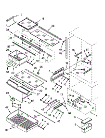 Refrigerator Shelf parts for Kitchenaid Refrigerator KBLP36FKS01 from AppliancePartsPros.com