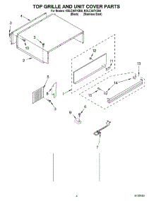 03 - Top Grille And Unit Cover parts for Kitchenaid Refrigerator KBLC36FKS00 from AppliancePartsPros.com