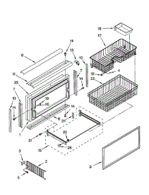 Freezer Door And Basket parts for Kitchenaid Refrigerator KBLP36FKS01 from AppliancePartsPros.com