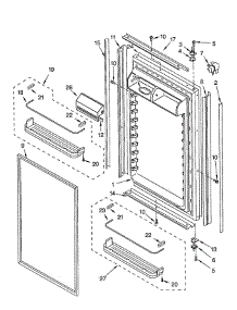 Refrigerator Door parts for Kitchenaid Refrigerator KBLP36FKS01 from AppliancePartsPros.com