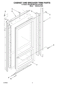 02 - Cabinet And Breaker Trim parts for Kitchenaid Refrigerator KBLC36FKB00 from AppliancePartsPros.com