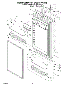 07 - Refrigerator Door parts for Kitchenaid Refrigerator KBLC36FKB00 from AppliancePartsPros.com