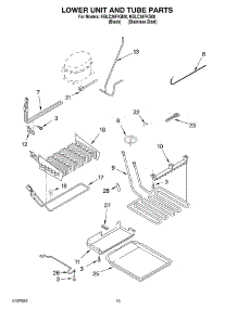 09 - Lower Unit And Tube parts for Kitchenaid Refrigerator KBLC36FKB00 from AppliancePartsPros.com