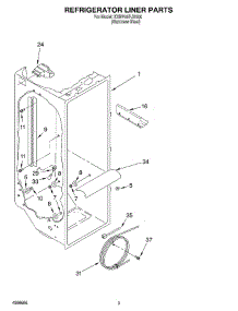 02 - Refrigerator Liner parts for Kitchenaid Refrigerator KSBP25FJSS00 from AppliancePartsPros.com