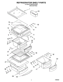 03 - Refrigerator Shelf parts for Kitchenaid Refrigerator KSBP25FJSS00 from AppliancePartsPros.com