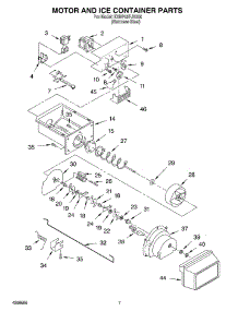 05 - Motor And Ice Container parts for Kitchenaid Refrigerator KSBP25FJSS00 from AppliancePartsPros.com