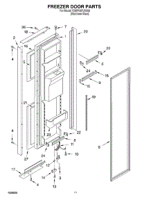 07 - Freezer Door parts for Kitchenaid Refrigerator KSBP25FJSS00 from AppliancePartsPros.com
