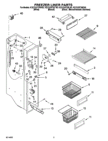 04 - Freezer Liner Parts parts for Kitchenaid Refrigerator KSCS25FSBL00 from AppliancePartsPros.com