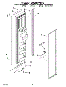 07 - Freezer Door Parts parts for Kitchenaid Refrigerator KSBS25INBT01 from AppliancePartsPros.com