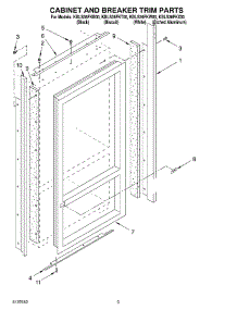 02 - Cabinet And Breaker Trim parts for Kitchenaid Refrigerator KBLS36FKX00 from AppliancePartsPros.com