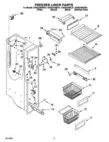 04 - Freezer Liner Parts parts for Kitchenaid Refrigerator KSBS25INSS01 from AppliancePartsPros.com