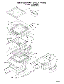 03 - Refrigerator Shelf Parts parts for Kitchenaid Refrigerator KSCS25FKSS00 from AppliancePartsPros.com