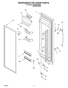06 - Refrigerator Door Parts parts for Kitchenaid Refrigerator KSCS25FKSS00 from AppliancePartsPros.com