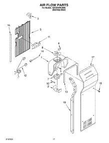 10 - Air Flow Parts parts for Kitchenaid Refrigerator KSCS25FKSS00 from AppliancePartsPros.com