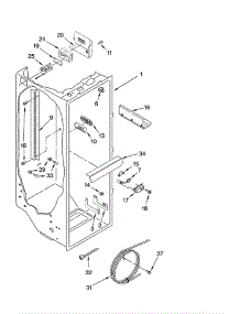 Refrigerator Liner parts for Kitchenaid Refrigerator KSCS25INMS00 from AppliancePartsPros.com