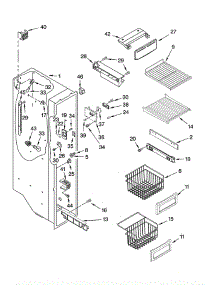 Freezer Liner parts for Kitchenaid Refrigerator KSCS25INMS00 from AppliancePartsPros.com