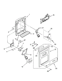 Dispenser Front parts for Kitchenaid Refrigerator KSCS25INMS00 from AppliancePartsPros.com