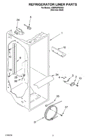 02 - Refrigerator Liner Parts parts for Kitchenaid Refrigerator KSBP25FKSS01 from AppliancePartsPros.com