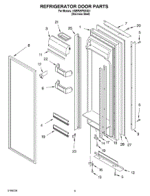 06 - Refrigerator Door Parts parts for Kitchenaid Refrigerator KSBP25FKSS01 from AppliancePartsPros.com