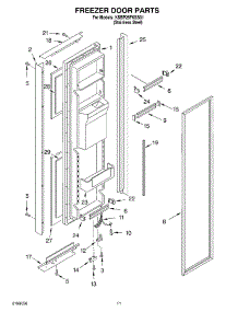 07 - Freezer Door Parts parts for Kitchenaid Refrigerator KSBP25FKSS01 from AppliancePartsPros.com