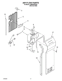 10 - Air Flow Parts parts for Kitchenaid Refrigerator KSBP25FKSS01 from AppliancePartsPros.com